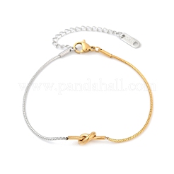 304 Stainless Steel Snake Chain Bracelets for Women&nbsp;BJEW-Z106-05GP