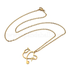 304 Stainless Steel Heart Shaped Stethoscope Pendant Necklaces for Women&nbsp;NJEW-B158-03G