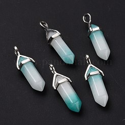 Natural White Jade Pointed Pendants&nbsp;G-K329-31P