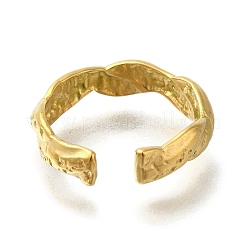 Ion Plating(IP) 304 Stainless Steel Cuff Rings for Women&nbsp;RJEW-U017-24G