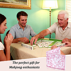 Printed Plastic Chinoiserie Mahjong Card Protector Cover&nbsp;AJEW-WH0709-445B