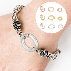 6Pcs 6 Styles 925 Sterling Silver Locking Jump Rings&nbsp;STER-GO0001-17