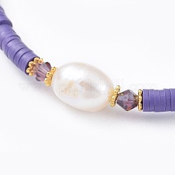 Handmade Polymer Clay Heishi Beads Necklaces&nbsp;NJEW-JN02527