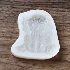 DIY Mini Halloween Skull & Pumpkin Food Grade Silicone Statue Molds&nbsp;DIY-G054-C03