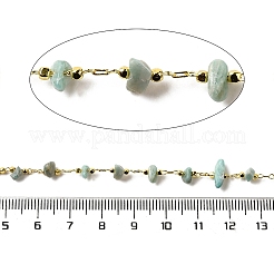 Handmade Natural Amazonite Chip Beaded Chains&nbsp;CHC-F020-10G-06
