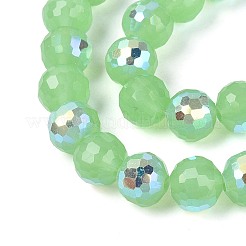 Electroplate Imitation Jade Glass Beads Strands&nbsp;EGLA-N024-01A-B02