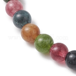 Natural Green Jade Imitation Tourmaline Beaded Stretch Bracelets for Women Men&nbsp;BJEW-JB13468
