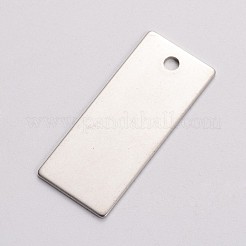 Tarnish Resistant 201 Stainless Steel Stamping Blank Tag Pendants&nbsp;STAS-L166-06