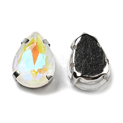 Mocha Fluorescent(MI) Teardrop Sew on Rhinestone&nbsp;GGLA-R043-02B-P03