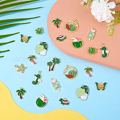48Pcs 12 Styles Alloy Enamel Pendants&nbsp;ENAM-TA0002-95C