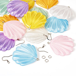 DIY Resin Shell Shape Earring Kits&nbsp;DIY-TA0011-06