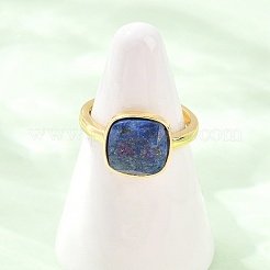 Natural Lapis Lazuli Finger Rings with Brass Findings&nbsp;G-H353-04G-02