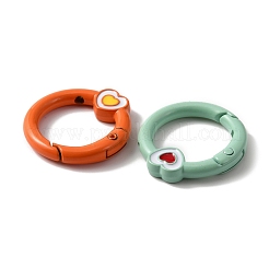 Spray Painted Alloy Spring Gate Rings&nbsp;PALLOY-R141-02