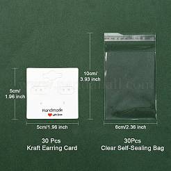30Pcs Square Paper Earring Display Cards&nbsp;EDIS-YW0001-06B