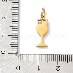 304 Stainless Steel Micro Pave Clear Cubic Zirconia Pendants&nbsp;STAS-Z189-10G-02