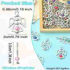 60Pcs 15 Colors Acrylic Pendants&nbsp;PALLOY-CJ00097
