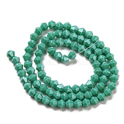 Opaque Solid Color Electroplate Glass Beads Strands&nbsp;GLAA-F029-P4mm-C07