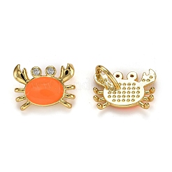 Real 18K Gold Plated Brass Micro Pave Clear Cubic Zirconia Charms&nbsp;ZIRC-L100-020-G