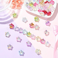50Pcs 10 Colors Electroplate Baking Paint Glass Beads&nbsp;EGLA-YW0005-61