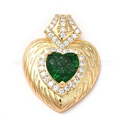 Rack Plating Brass & Rhinestone Pendants&nbsp;KK-H438-07G-01