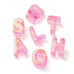 UV Plating Rainbow Iridescent Acrylic Beads&nbsp;OACR-C012-02K-1