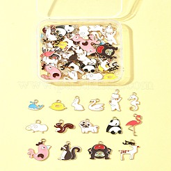 60Pcs 15 Styles Alloy Enamel Pendants&nbsp;FIND-FS0002-77