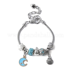 Ocean Theme European Beads Charm Bracelet Set for Women&nbsp;BJEW-JB11587-03