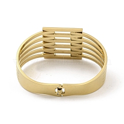 304 Stainless Steel Hollow Out Hinged Bangles for Women&nbsp;BJEW-D044-08B-G