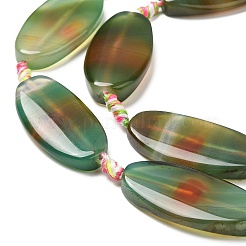 Natural Banded Agate/Striped Agate Beads Strands&nbsp;G-L544-033