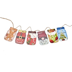 Christmas Theme MDF(Medium Density Fiberboard) Hanging Decorations&nbsp;HJEW-I007-01