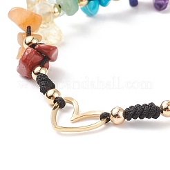 Natural Mixed Stone & Freshwater Pearl Braided Bead Bracelets&nbsp;BJEW-JB08720-04