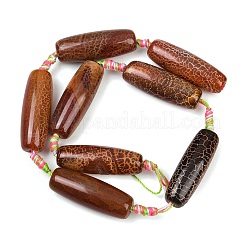 Natural Fire Crackle Agate Beads Strands&nbsp;G-P605-E01-01A