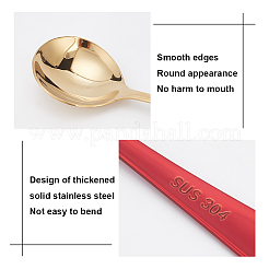 6Pcs 2 Colors 304 Stainless Steel Teaspoon&nbsp;AJEW-GO0001-12