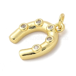 Brass Micro Pave Cubic Zirconia Pendants&nbsp;KK-S511-13G