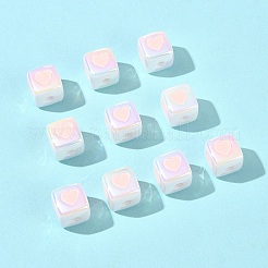 10Pcs Opaque Acrylic Enamel Beads&nbsp;ACRC-FS0001-02G