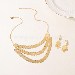 Elegant Vintage Brass Coin Earrings & Necklaces Sets for Women&nbsp;MC8137