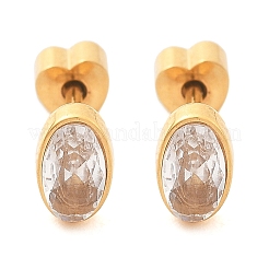 304 Stainless Steel Rhinestone Stud Earrings for Women&nbsp;EJEW-M068-03G