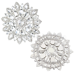 2Pcs Glass Hotfix Rhinestone&nbsp;DIY-GF0013-36B