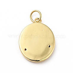 Rack Plating Brass Clear Cubic Zirconia Pendants&nbsp;KK-H431-48G