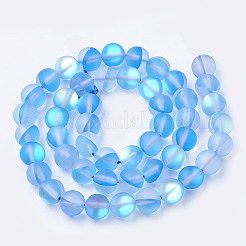 Synthetic Moonstone Beads Strands&nbsp;G-S283-10mm-10