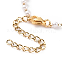 Round Plastic Imitation Pearl Beaded Bracelets&nbsp;BJEW-E054-07G