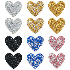 Polyester Hotfix Rhinestone Iron on Patches Applique Patch&nbsp;FIND-TA0002-53D