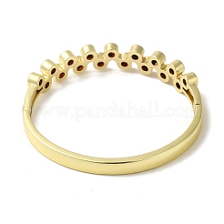 Brass Pave Cubic Zirconia Hinged Bangles for Women&nbsp;BJEW-B091-01G