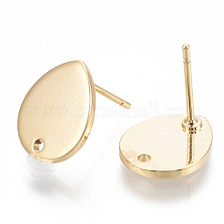 Brass Stud Earring Findings&nbsp;X-KK-Q750-068G