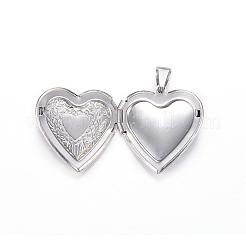 Tarnish Resistant 316 Stainless Steel Locket Pendants&nbsp;STAS-N0016-03P