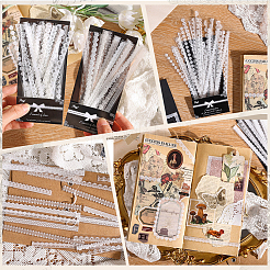 4Bag 4 Styles PET Plastic Lace Decorative Stickers&nbsp;AJEW-SP0002-77