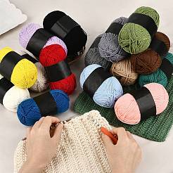 5Pcs Polyester Yarn for Knitting & Crochet&nbsp;YCOR-SZ0001-03D