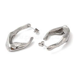 Non-Tarnish 304 Stainless Steel Twist Rhombus Stud Earrings&nbsp;EJEW-K244-23P
