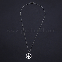 Non-Tarnish 201 Stainless Steel Pendants Necklaces&nbsp;NJEW-S105-JN690-45-1