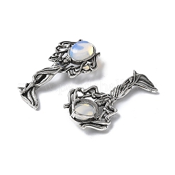 Angel Brass Opalite Pendants&nbsp;KK-D361-02AS-20